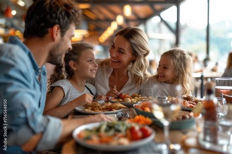 Familia disfrutando en la terraza de un restaurante