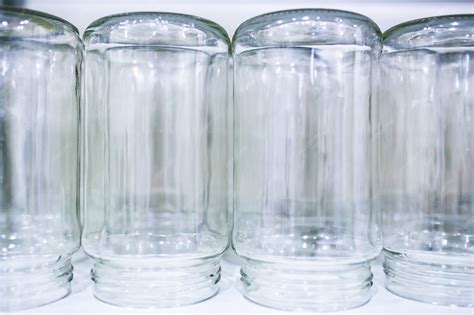 Frascos de vidrio esterilizados