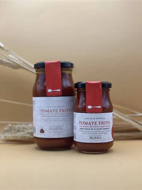Comparación de tomate frito casero y comercial