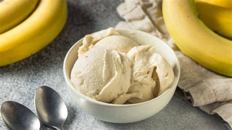 Helado de plátano casero sin azúcar