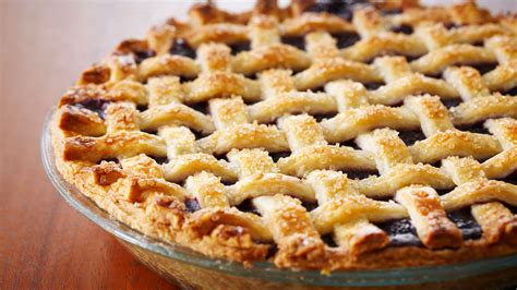 Tarta de arándanos americana clásica con rejilla