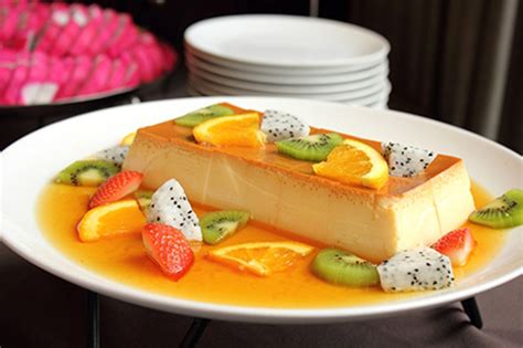 Pudin de bizcocho con frutas
