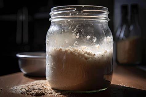 Masa madre seca en un tarro