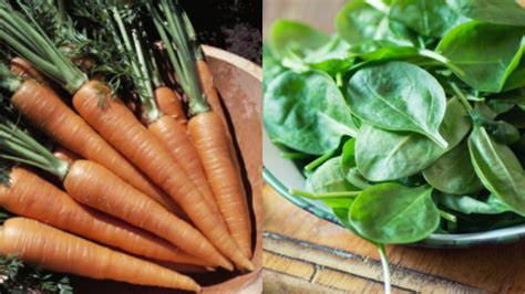 Zanahorias y espinacas