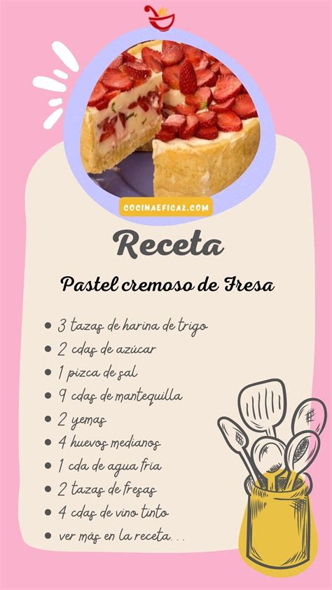 tabla comparativa de ingredientes para pastel de fresa