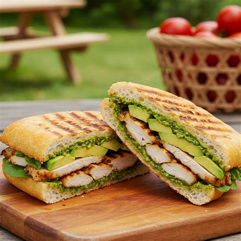 Panini de pollo con aguacate