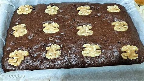 Brownie de chocolate sin horno con nueces