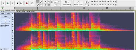 Espectrograma de la canción 