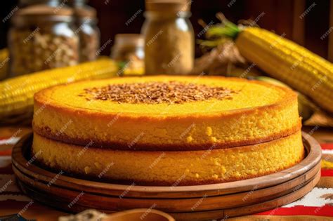 Torta de maíz dulce horneada y decorada