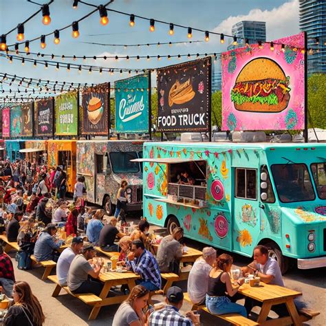 Food trucks en el evento Burger Revolution