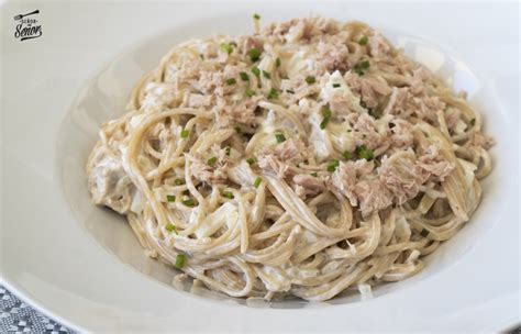 Tabla nutricional de espaguetis con atún y espinacas