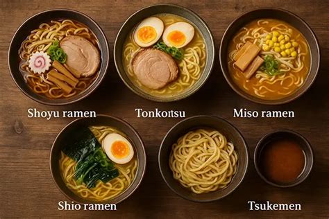 Tipos de caldos para ramen: Shoyu, Shio, Miso y Tonkotsu
