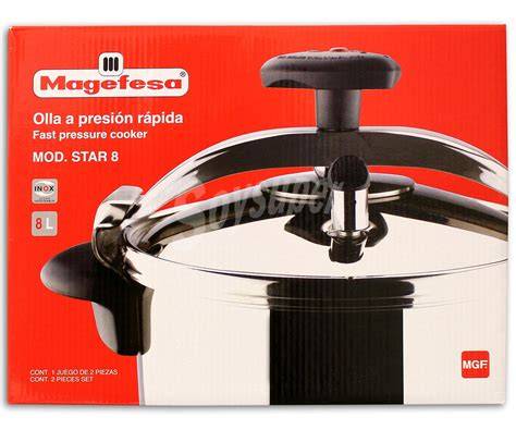 Olla express Magefesa clásica de acero inoxidable