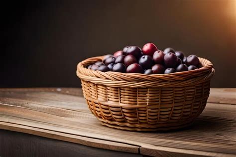 Cesta de ciruelas frescas