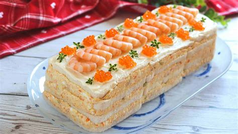 Langostinos y surimi para pastel
