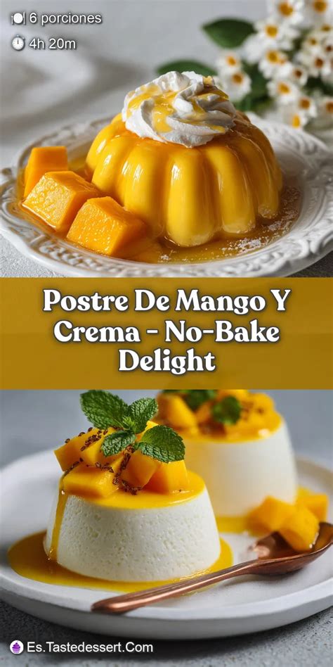 Infografía de ingredientes para postre de mango