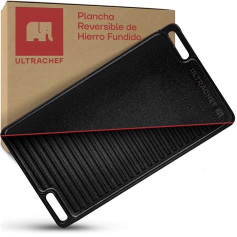 Plancha de hierro perfectamente curada y brillante