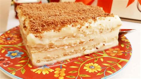 Postre Napoleón terminado y listo para servir