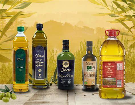 Botellas de AOVE de diferentes variedades