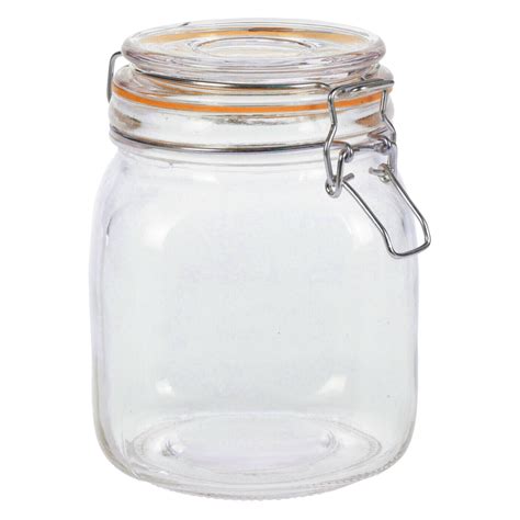 Frasco de cristal con vinagreta emulsionada