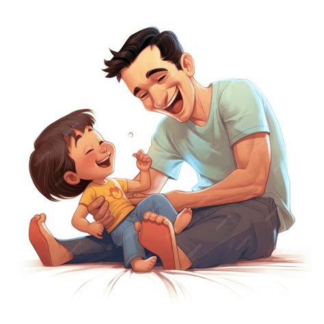 Padre haciendo cosquillas a un bebé mientras cantan una canción infantil