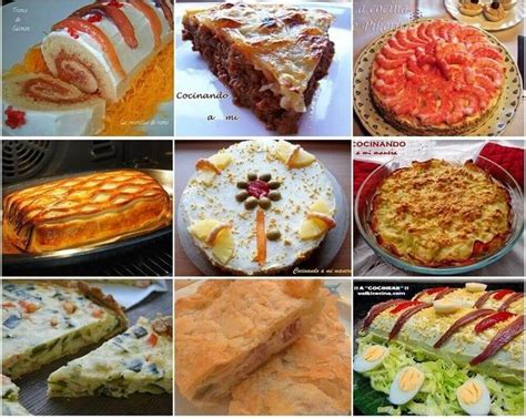 Variedad de pasteles salados y quiches
