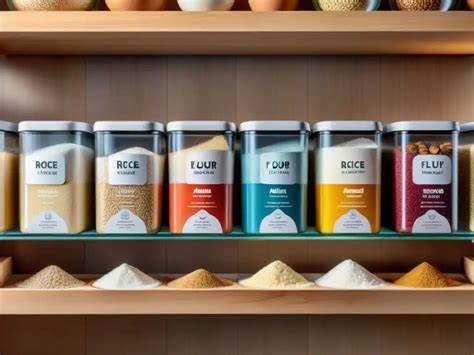 almacenamiento correcto de harinas sin gluten en botes de vidrio