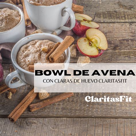 Bowl de avena con claras de huevo para deportistas