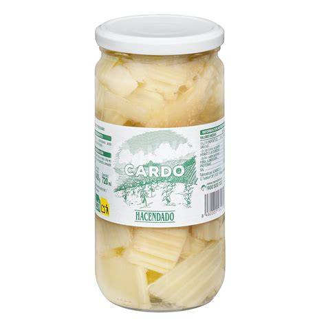Cardo fresco y cardo en conserva