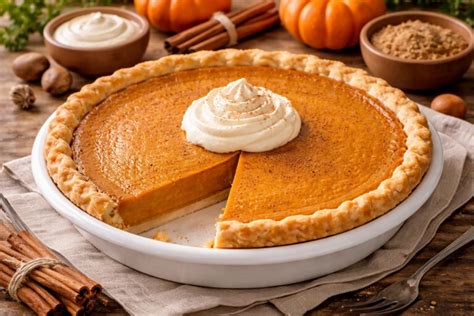 Tarta de calabaza casera recién horneada