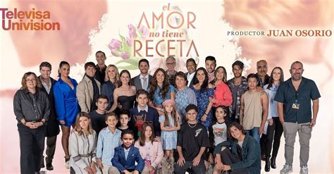 Imagen promocional de la telenovela El amor no tiene receta con sus protagonistas