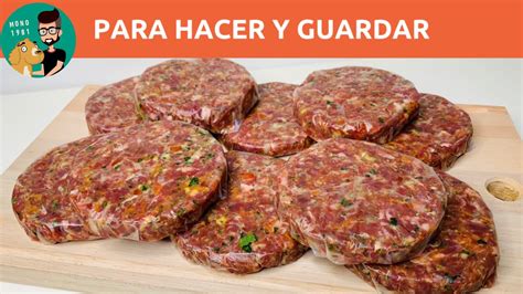 Hamburguesas caseras congeladas