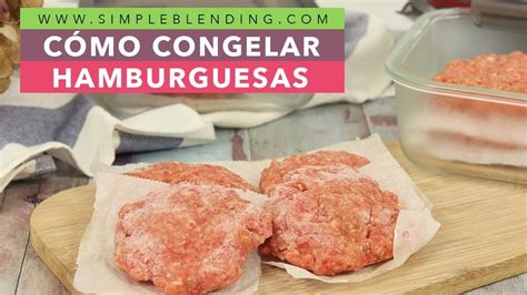 Preparación de hamburguesas para congelar