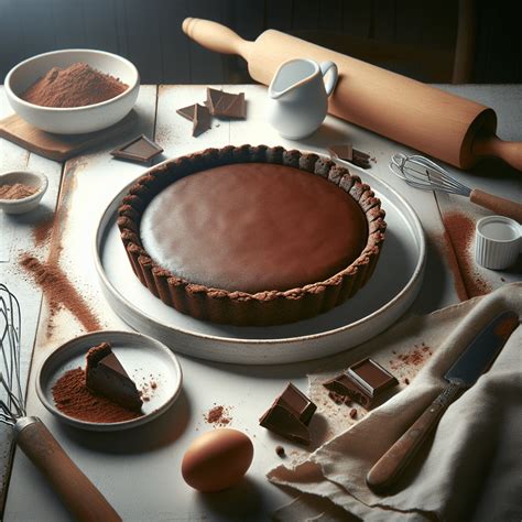 Tarta de chocolate sin gluten lista para decorar