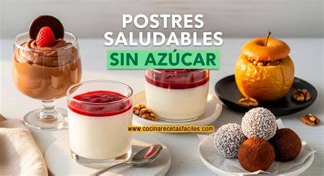 Variedad de postres saludables