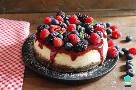 Cheesecake fit de frutos del bosque