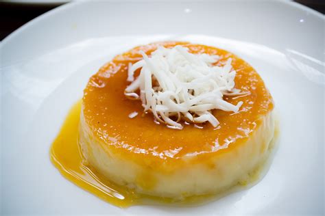 Flan de coco y kiwi