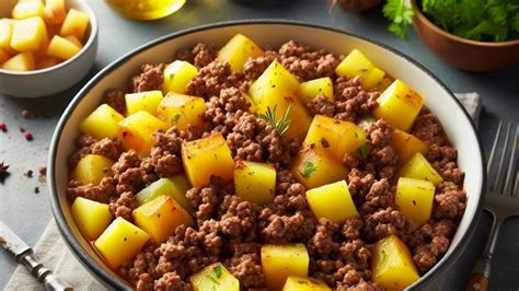 Pepino de guiso con carne molida y huevo