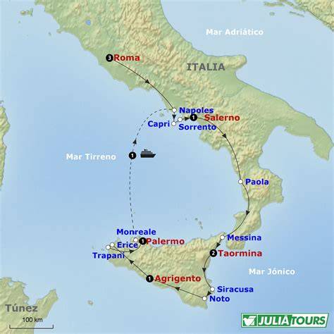Mapa de la isla de Capri