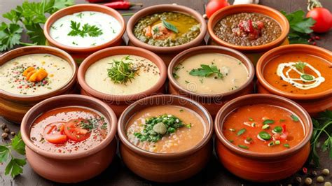 Diferentes tipos de sopas mostrando señales de deterioro