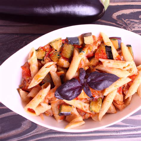 Distintas variantes de pasta con berenjena e ingredientes adicionales
