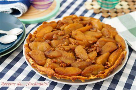 Tarta Tatin de manzana con masa quebrada