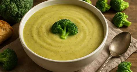 Ingredientes frescos para sopa de brócoli