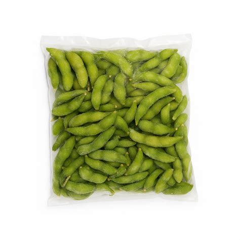 Edamame congelado en un paquete