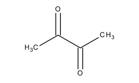 Estructura química del diacetilo