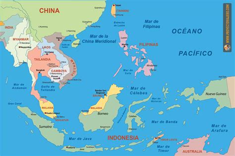 Mapa de la difusión histórica del sushi desde el sudeste asiático hasta Japón