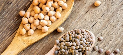 Garbanzos y lentejas remojados