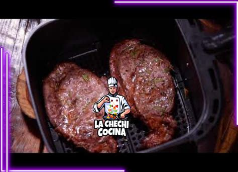 Tortas de carne doradas en freidora de aire