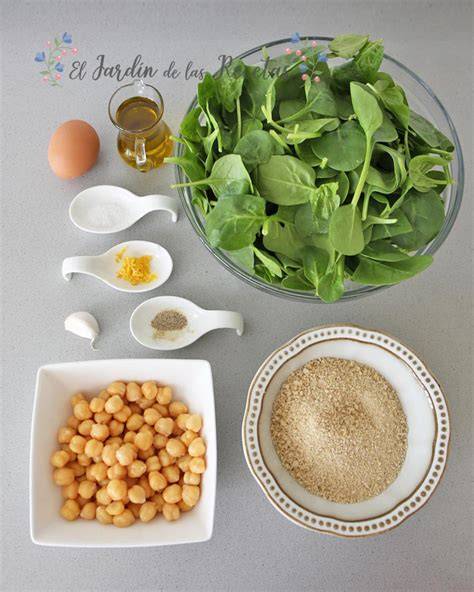 Ingredientes para hamburguesas de garbanzos