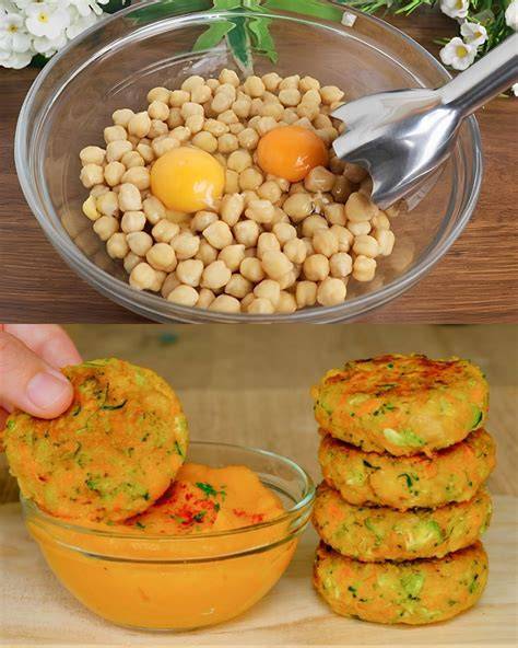 Mezcla de garbanzos y verduras para hamburguesas